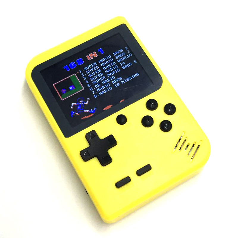 New mini hand held game console retro games portable children's video game console with 168 plus classic games