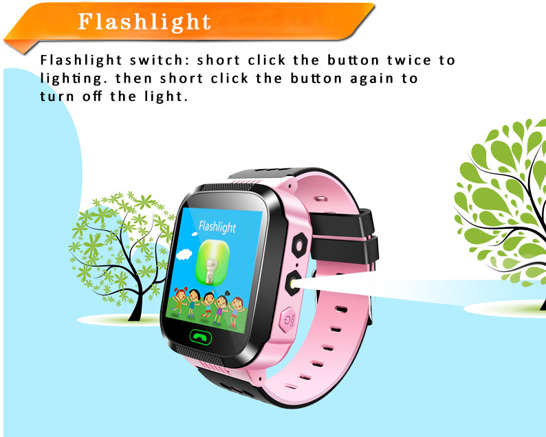 Waterproof Kids Smart Watch SOS Antil-lost Smartwatch Baby 2G SIM Card Clock Call Location Tracker Smartwatch PK Q50 Q90 Q528.