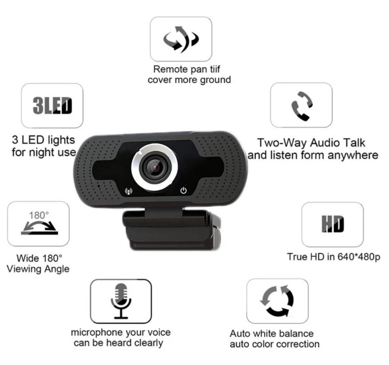 W8 Webcam 1080P HDWeb Camera With Built-in HD Microphone 1920X1080p USB Plug Widescreen Video webcam for laptop PC desktop
