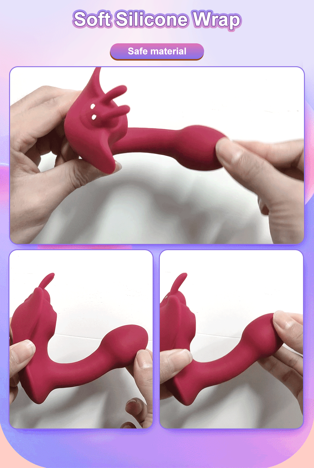 Wearable Female Remote Control Clit Sucker Clitoris Stimulator with Vibrating Dildo