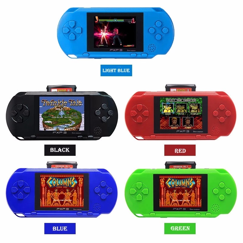 2020 Children handheld video game player PXP3 16Bit games console With Gamecard for Christmas gift