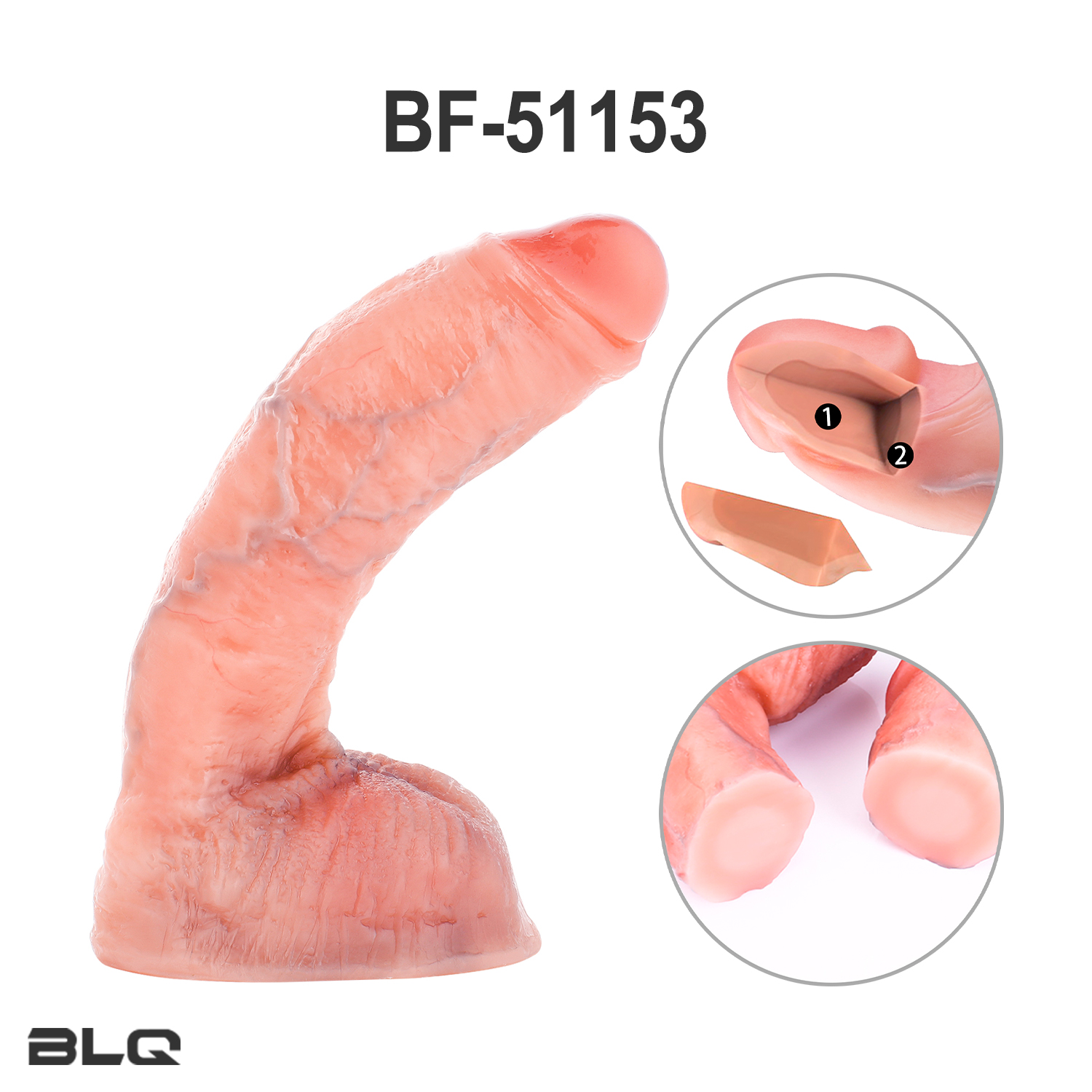 Hand Painted Dual Density Silicone Dildo for Women