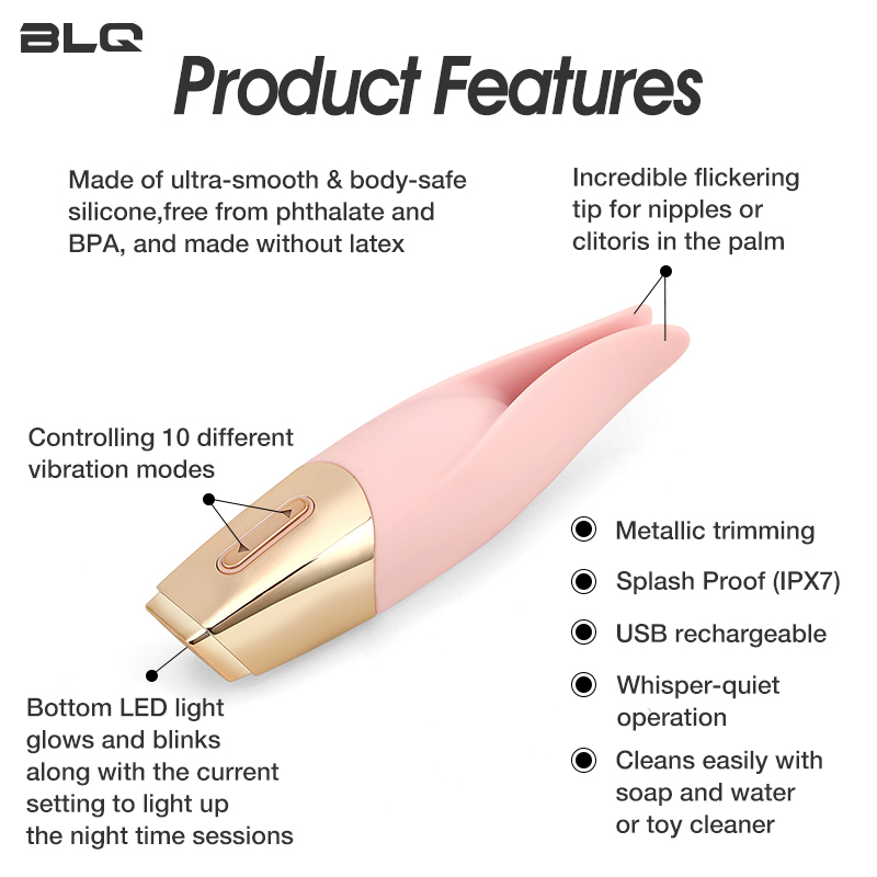 Mini stimulateur de clitoris léchant la langue
